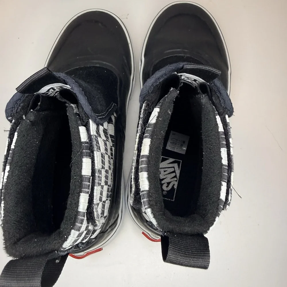 Vans Quarter Slip On Hi Terrain V MTE Black White Check Boots Kids Youth Size 3 - Picture 6 of 16